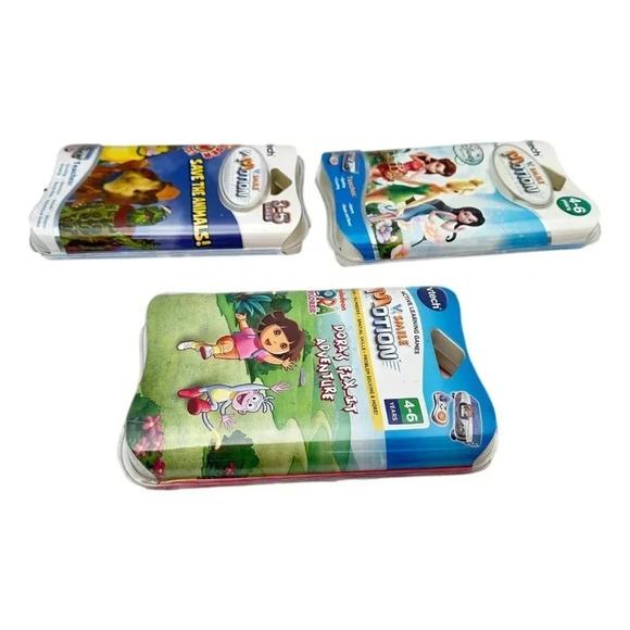 VTech VSmile Motion Lot 3 Save Animals Tinkerbell Dora Fit-it Sealed New - Picture 10 of 11